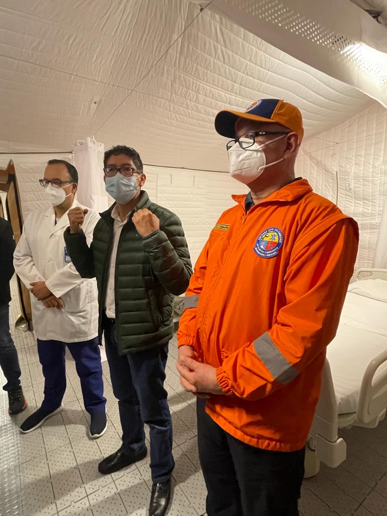 DEFENSA CIVIL COLOMBIANA INSTALA SEGUNDA UNIDAD DE APOYO EN SALUD PARA ATENCIÓN MÉDICA POR INCREMENTO DE CASOS COVID
