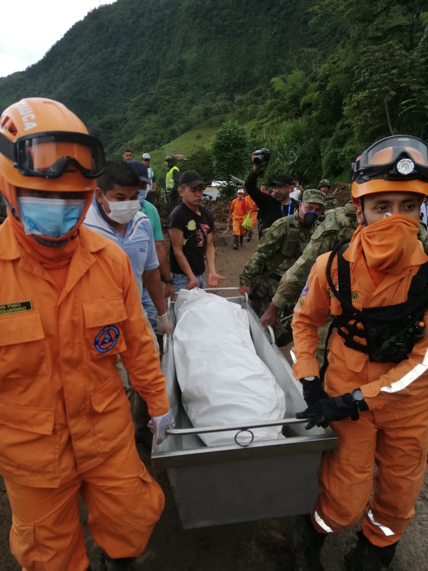 Defensa Civil Colombiana y organismos de Socorro atienden emergencia en Cauca